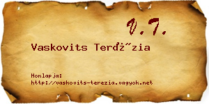 Vaskovits Terézia névjegykártya